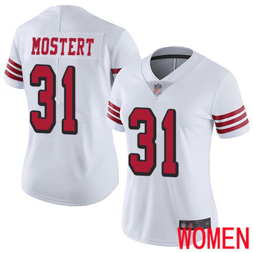 San Francisco 49ers Limited White Women Raheem Mostert NFL Jersey #31 Rush Vapor Untouchable